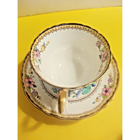 Crown Staffordshire Hand Painted Tea Cup & Saucer Set Patt.# 15308 1930's - Picture 2 of 11